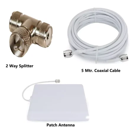 Dual extender combo 2 way splitter patch antenna 5 mtr cable